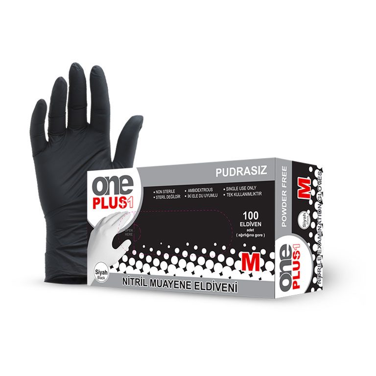 Γάντια Μιας Χρήσης Νιτριλίου Μαύρα Medium