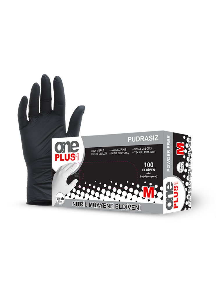 Γάντια Μιας Χρήσης Νιτριλίου Μαύρα Medium