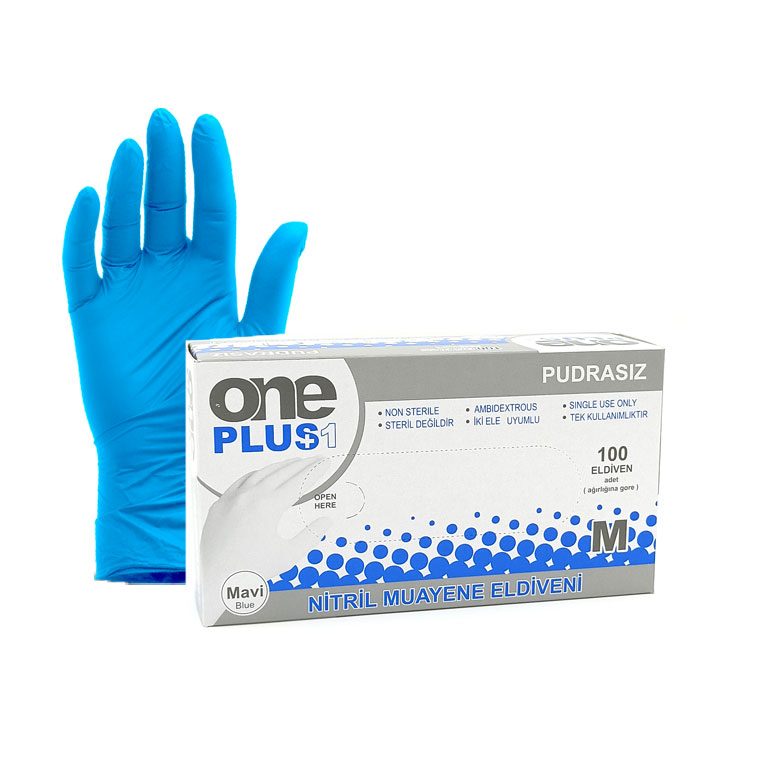 Γάντια Μιας Χρήσης Νιτριλίου Μπλε Medium