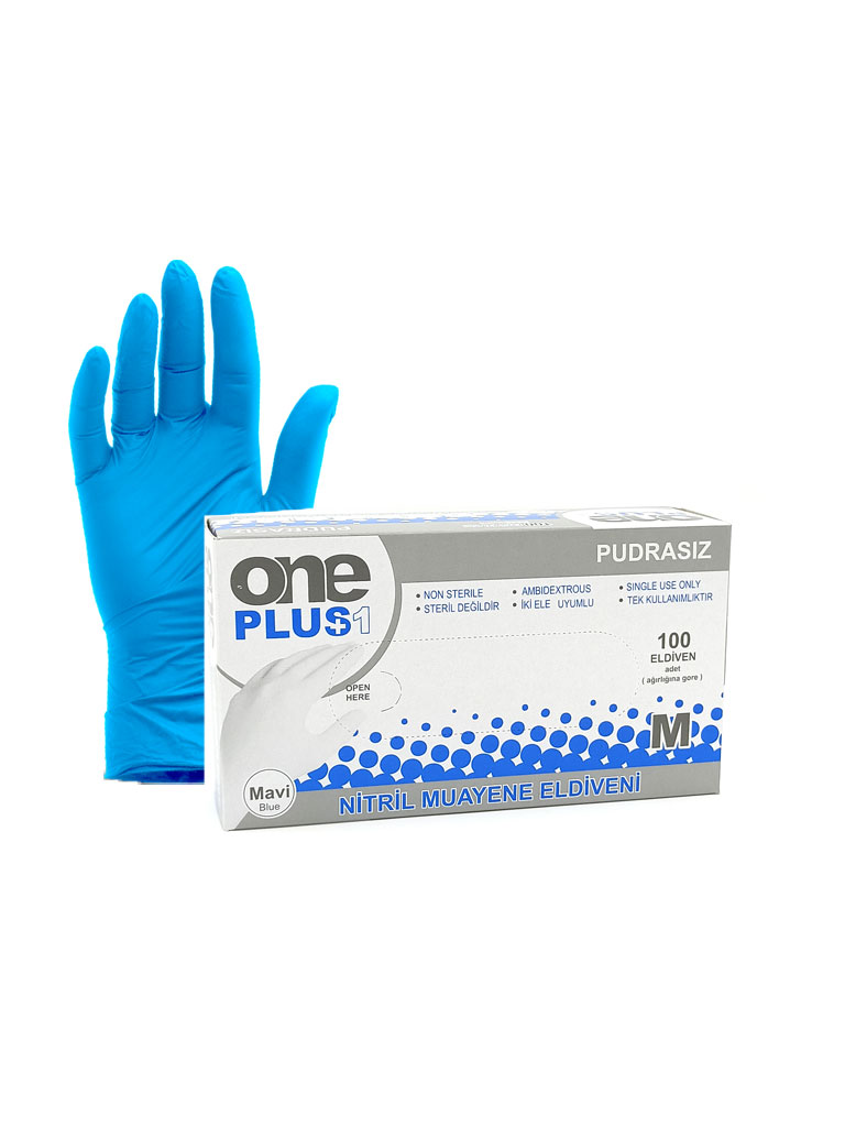 Γάντια Μιας Χρήσης Νιτριλίου Μπλε Medium